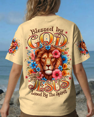 Blessed By God Lion Women's All Over Print Shirt - Typq0403261