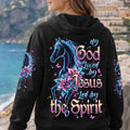 Blessed By God Loved By Jesus Horse Women's All Over Print Shirt - Typq0403262