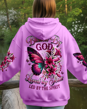 Blessed By God Butterfly Women's All Over Print Shirt - Typq0612251