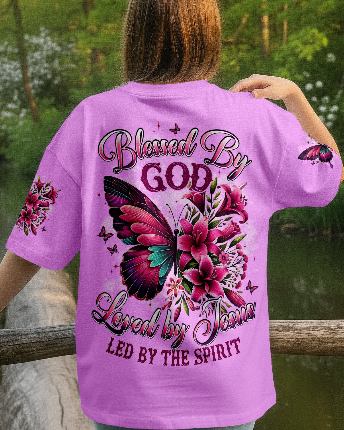 Blessed By God Butterfly Women's All Over Print Shirt - Typq0612251