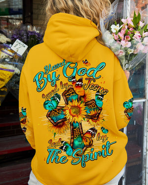 Blessed By God Cross Sunflower Women's All Over Print Shirt - Typq0809253