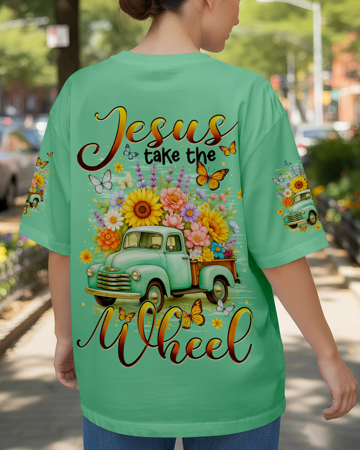 Jesus Take The Wheel Women's All Over Print Shirt - Typq2310252