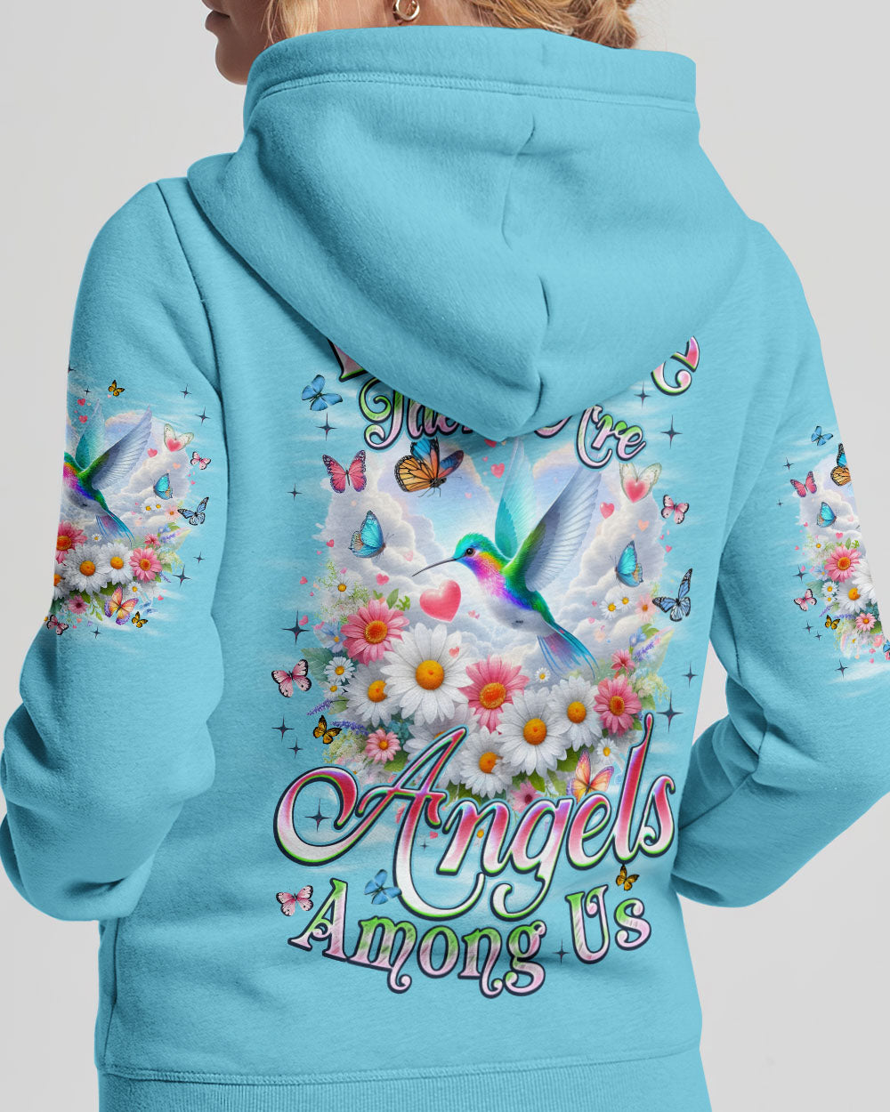 I Believe There Are Angels Among Us Hummingbird Women's All Over Print Shirt - Tyqy0602262
