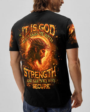 It Is God Who Arms Me With Strength Men's All Over Print Shirt - Tlhn2303263