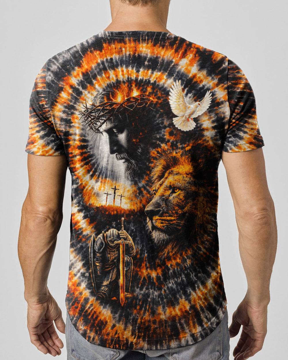 Lion Jesus Swirl  Men's All Over Print Shirt  - Tlnt0502262