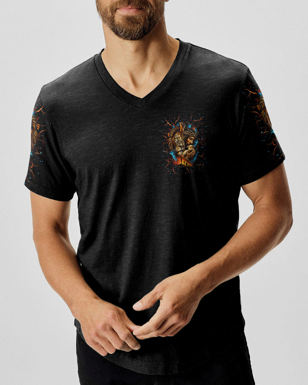 Jesus Dropped The Charges Lion Jesus Men's All Over Print Shirt   - Tlnt1505263