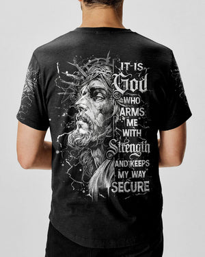 It Is God Who Arms Me With Strength Men's All Over Print Shirt  - Tlhn3003261