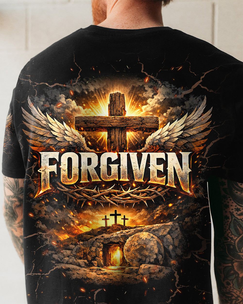 Forgiven Wings Men's All Over Print Shirt -   Tlnt0503262