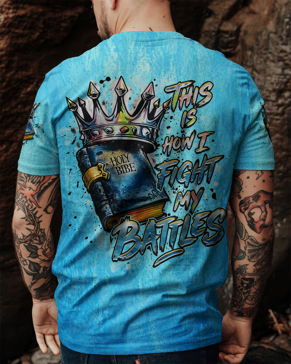 This Is How I Fight My Battles Men's All Over Print Shirt  - Tlhn2804263