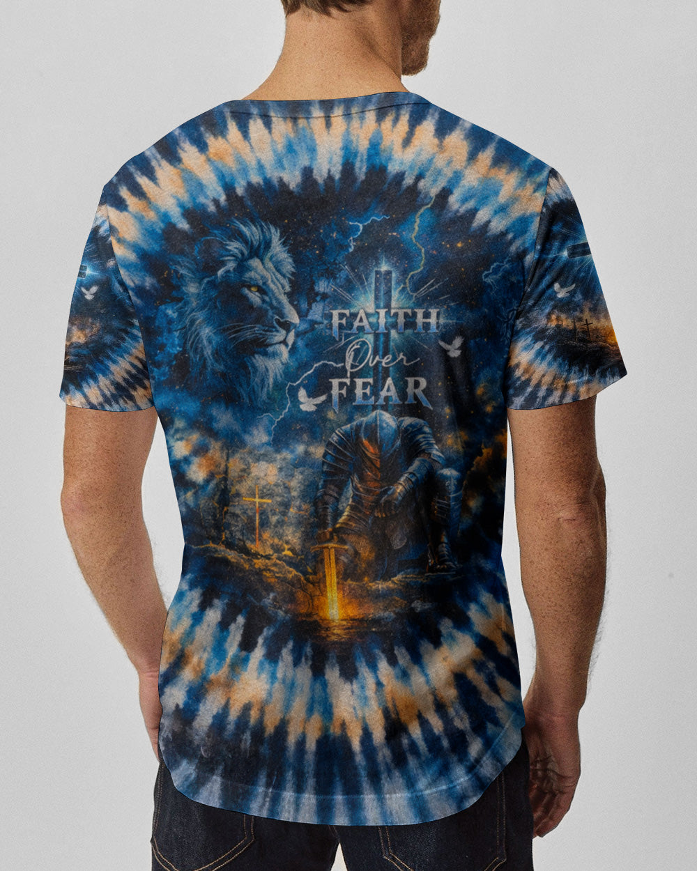 Faith Over Fear Swirl  Men's All Over Print Shirt  - Tltw0902263