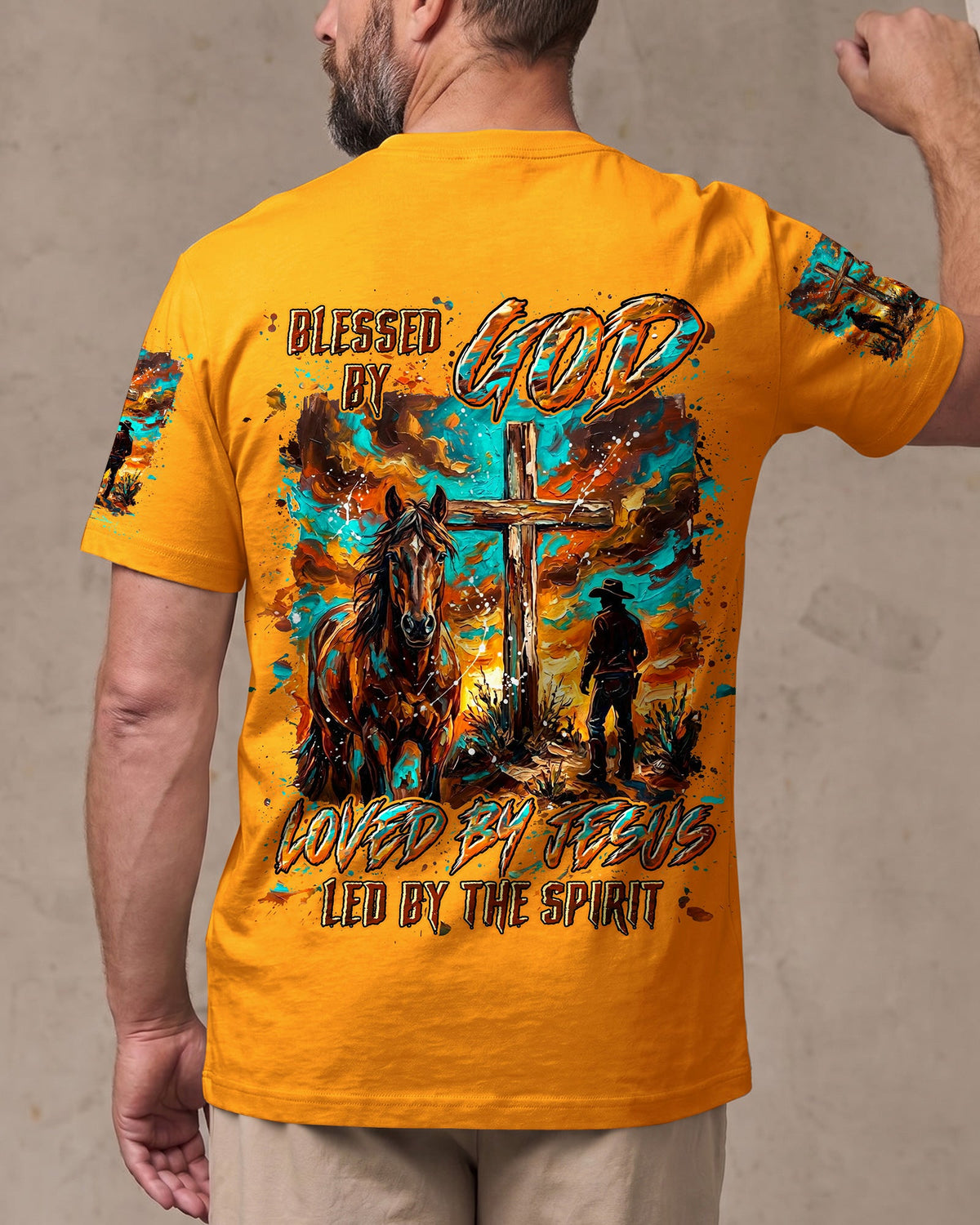 Blessed By God Loved By Jesus Men's All Over Print Shirt - Tyln2306262