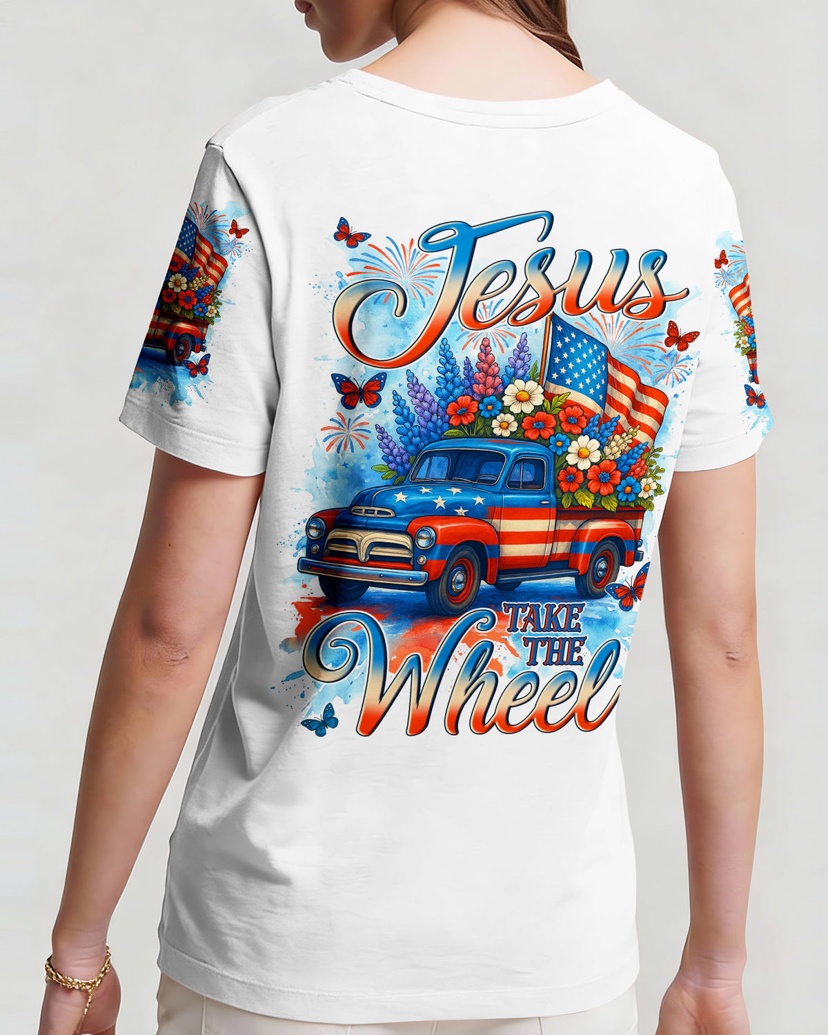 Jesus Take The Wheel Women's All Over Print Shirt - Tyln2603262