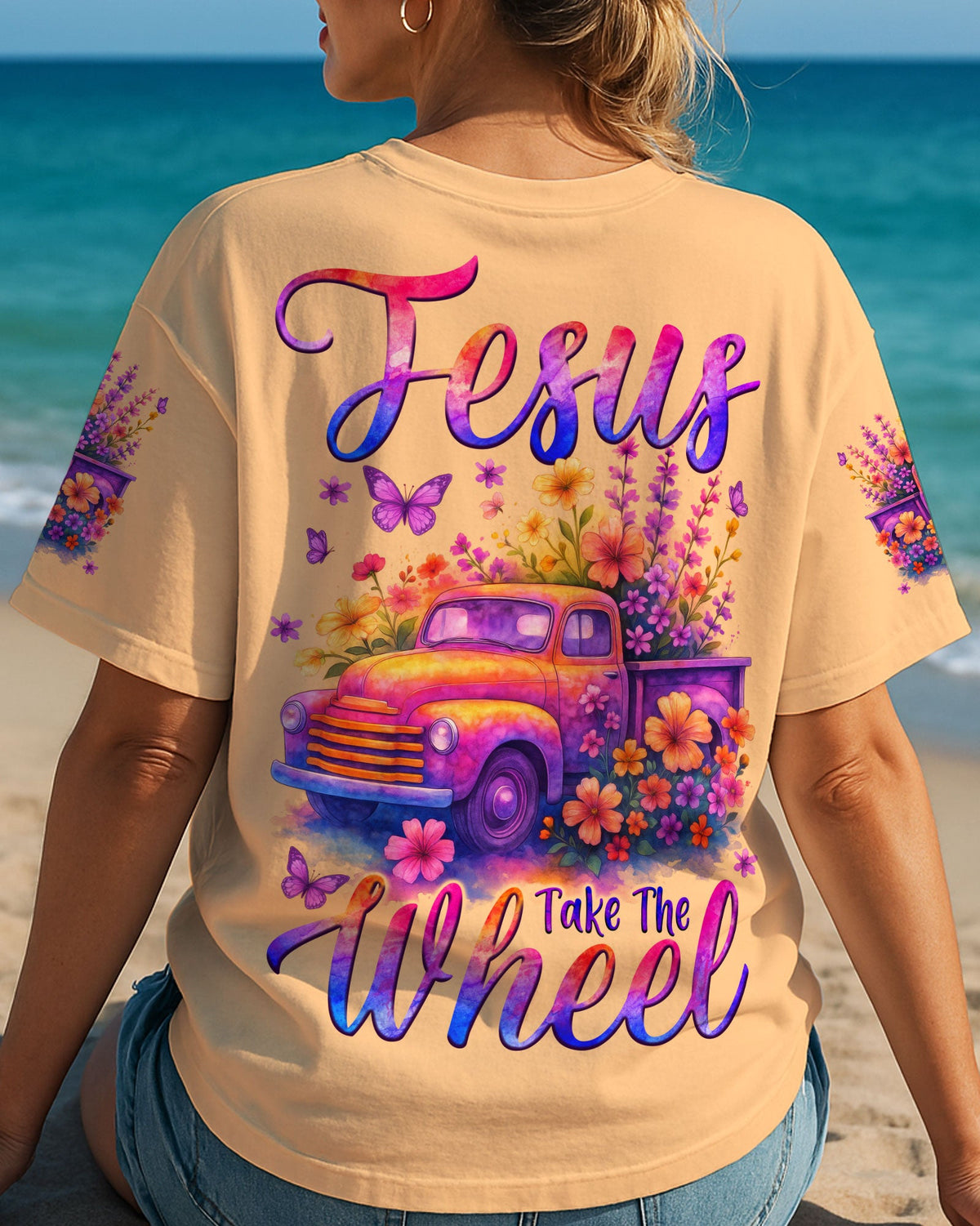 Jesus Take The Wheel Women's All Over Print Shirt - Tytm2005251