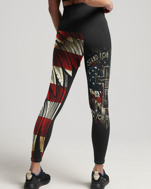 Stand For The Flag Kneel For The Cross Wings Women's All Over Print Shirt - Ri2506235