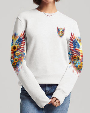 I Can Do All Things Through Christ Wings Sunflower Women's All Over Print Shirt - Tlnz1412234