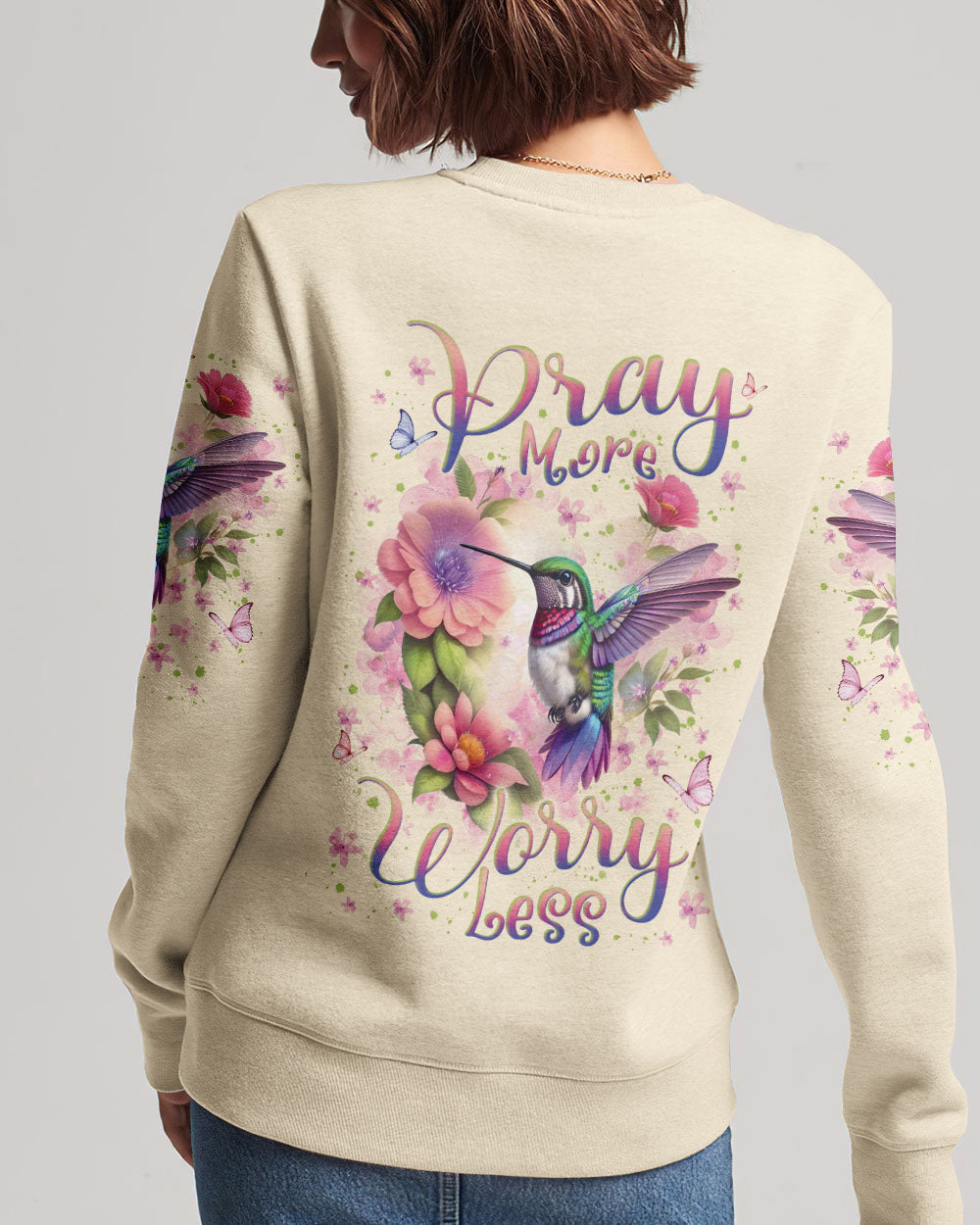 Pray More Worry Less Women's All Over Print Shirt - Yhln1101242