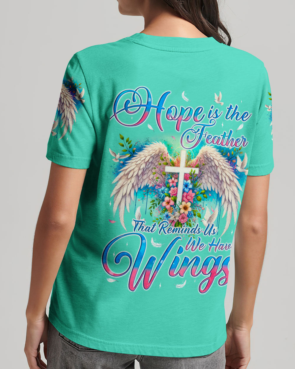 Hope Is The Feather Women's All Over Print Shirt - Tyqy1008241