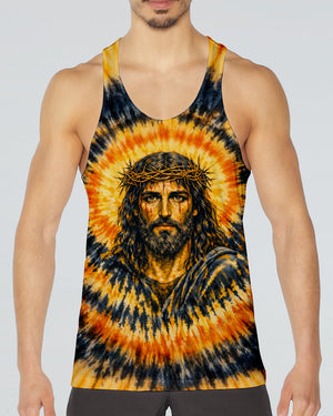 Jesus Halo Of Faith Black & Yellow Swirl  Men's All Over Print Shirt  - Tltw0602263