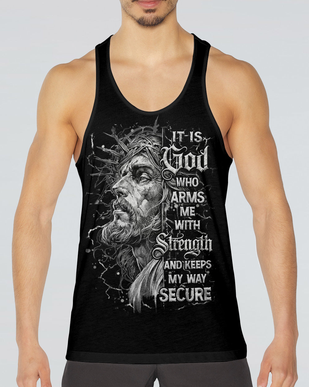 It Is God Who Arms Me With Strength Men's All Over Print Shirt  - Tlhn3003261