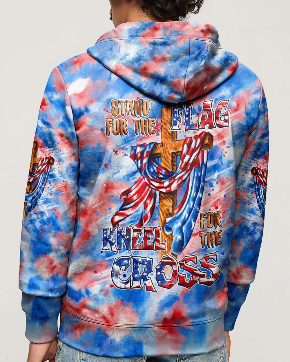 Stand For The Flag Kneel For The Cross Men's All Over Print Shirt  - Tlhg0306263
