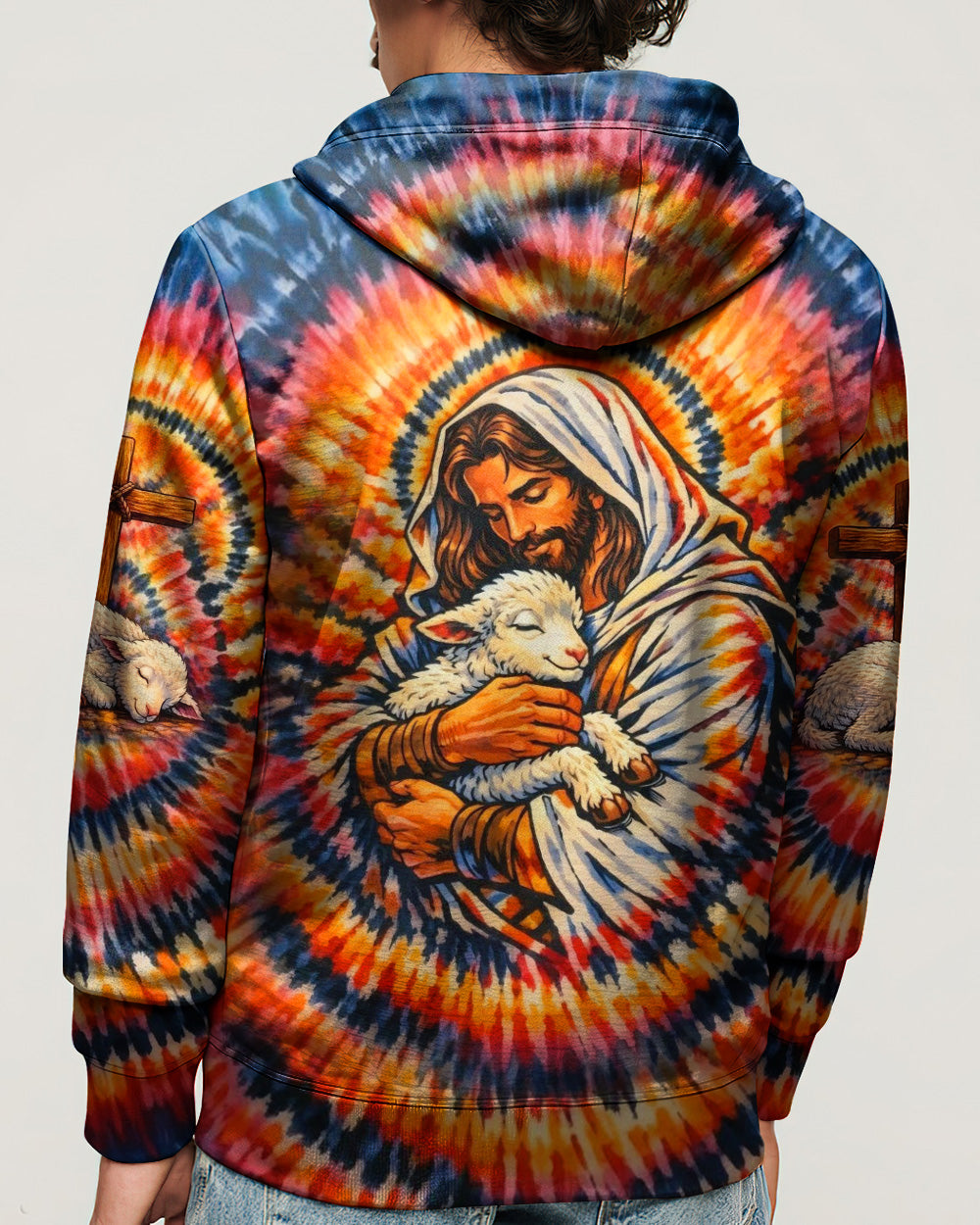 God And Lamb Swirl Men's All Over Print Shirt - Tlhn0503261