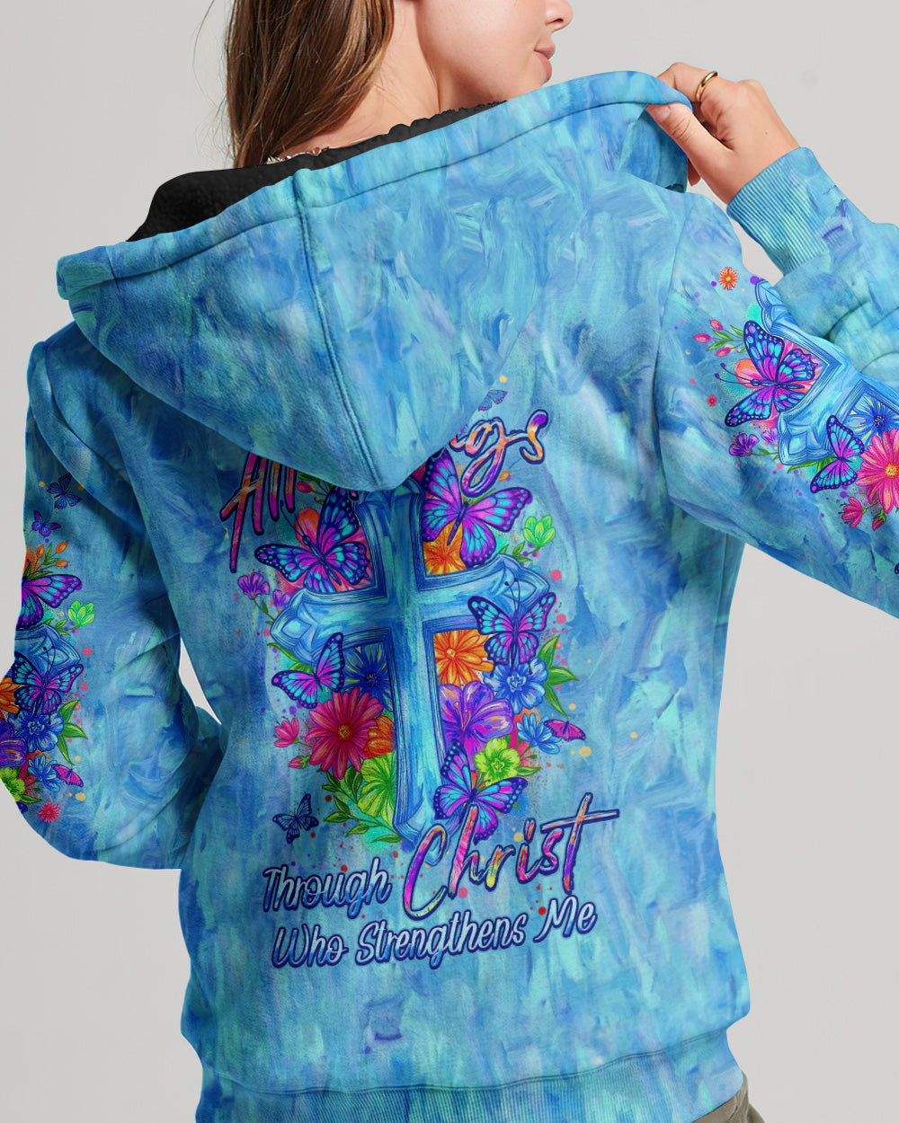 I Can Do All Things Floral Women's All Over Print Shirt  - Tlhn2004262