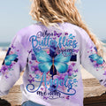 When Butterflies Appear Angels Are Near Women's All Over Print Shirt - Tlno1010232