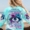 Keep Your Eyes On Jesus Women's All Over Print Shirt - Tlno1110234