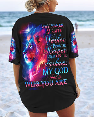 Way Maker Miracle Worker Lion Women's All Over Print Shirt - Tlno04407233