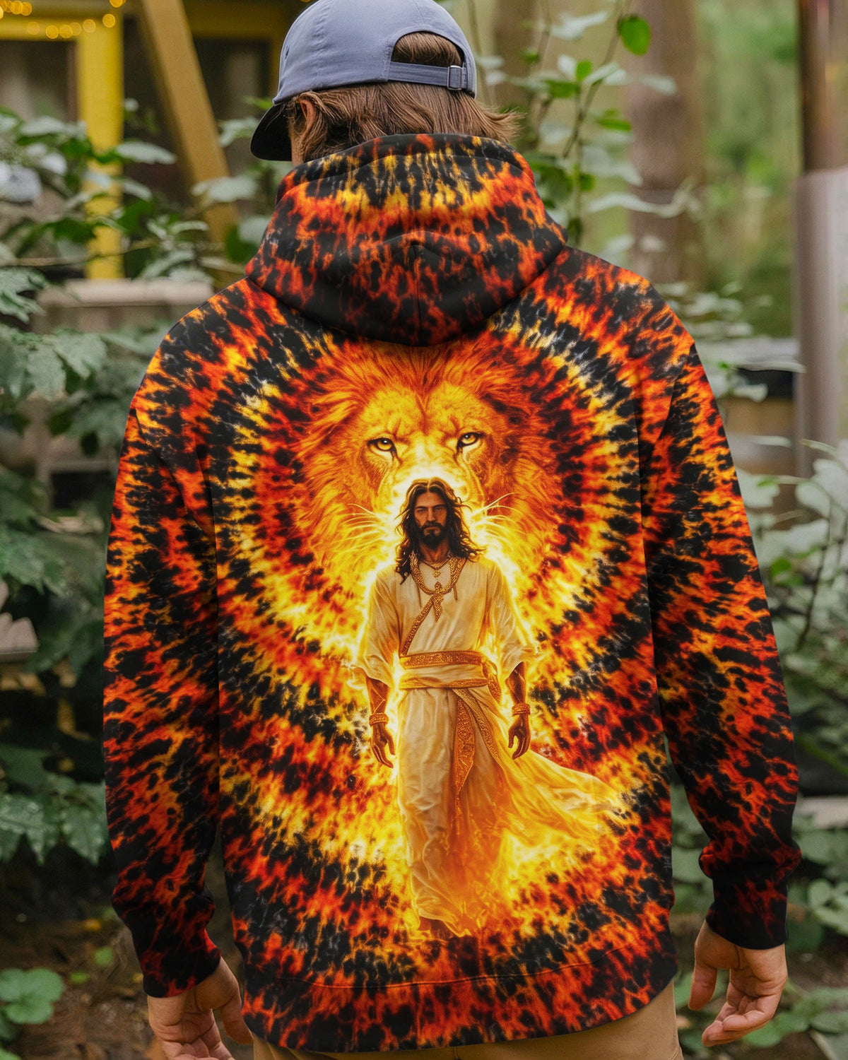 Jesus And Lion Swirl Men's All Over Print Shirt - Tlno2503261