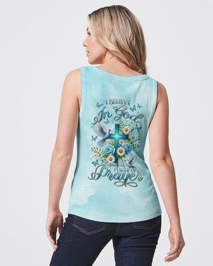 I Believe In God Floral Cross Dove Women's All Over Print Shirt - Tltr1506244