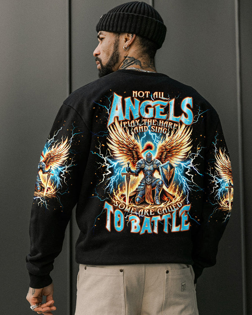Not All Angels Play The Harp And Sing Warrior Men's All Over Print Shirt - Tlnt2702252