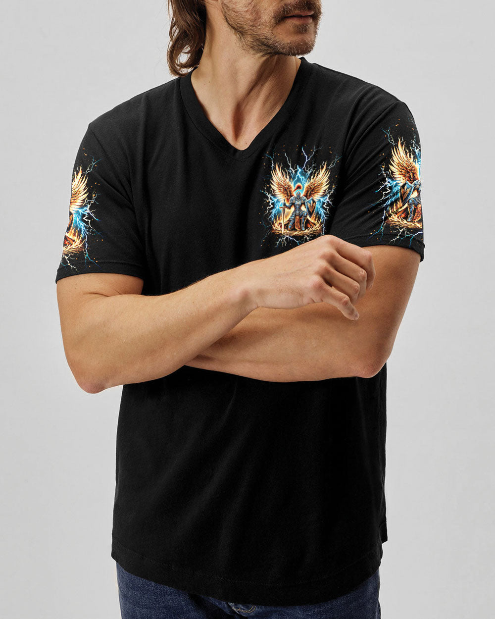 Not All Angels Play The Harp And Sing Warrior Men's All Over Print Shirt - Tlnt2702252