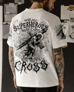 Not All Superheroes Wear Capes Mine Wore A Cross Men's All Over Print Shirt  - Tltr3110241
