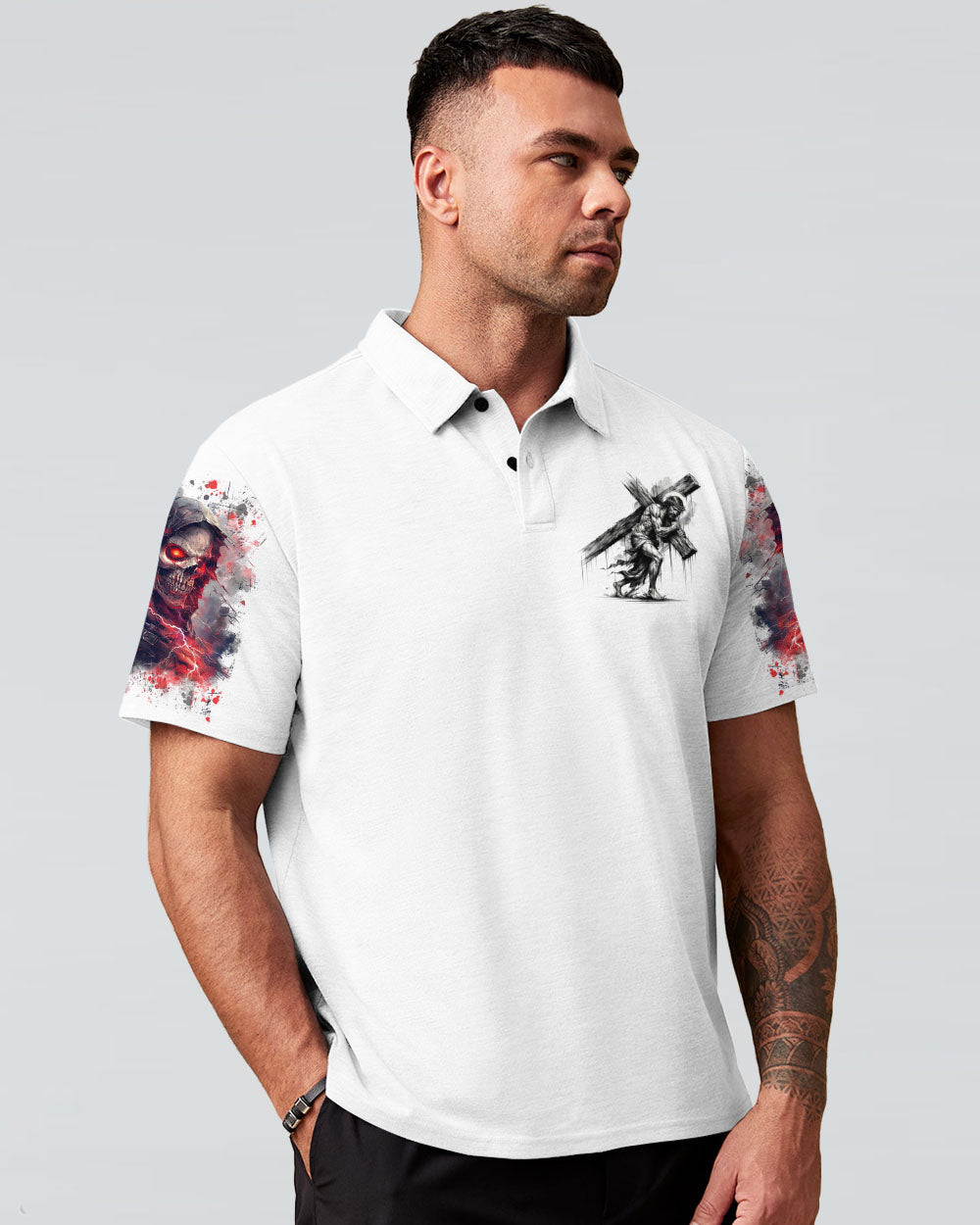 Not All Superheroes Wear Capes Mine Wore A Cross Men's All Over Print Shirt  - Tltr3110241