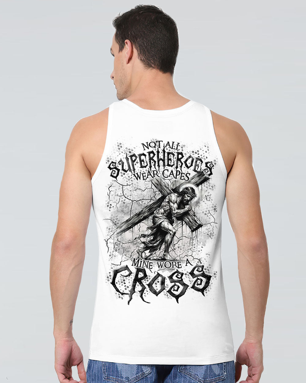 Not All Superheroes Wear Capes Mine Wore A Cross Men's All Over Print Shirt  - Tltr3110241