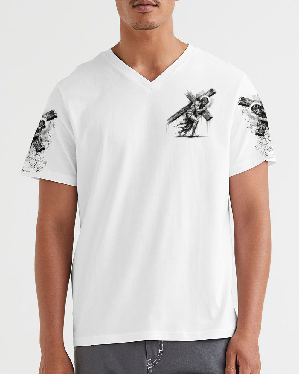 Not All Superheroes Wear Capes Mine Wore A Cross Men's All Over Print Shirt  - Tltr3110241