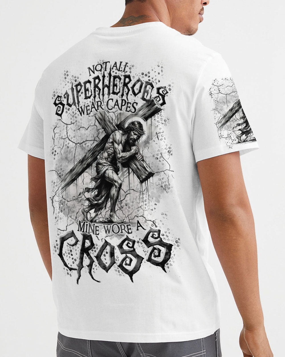 Not All Superheroes Wear Capes Mine Wore A Cross Men's All Over Print Shirt  - Tltr3110241