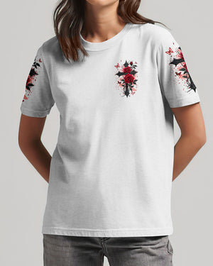 Jesus Is My Everything Cross And Rose Women's All Over Print Shirt -Tyqy2009244