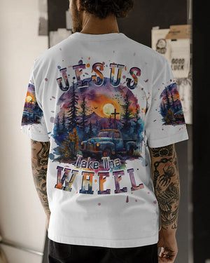Jesus Take The Wheel Men's All Over Print Shirt - Tlpq1903241