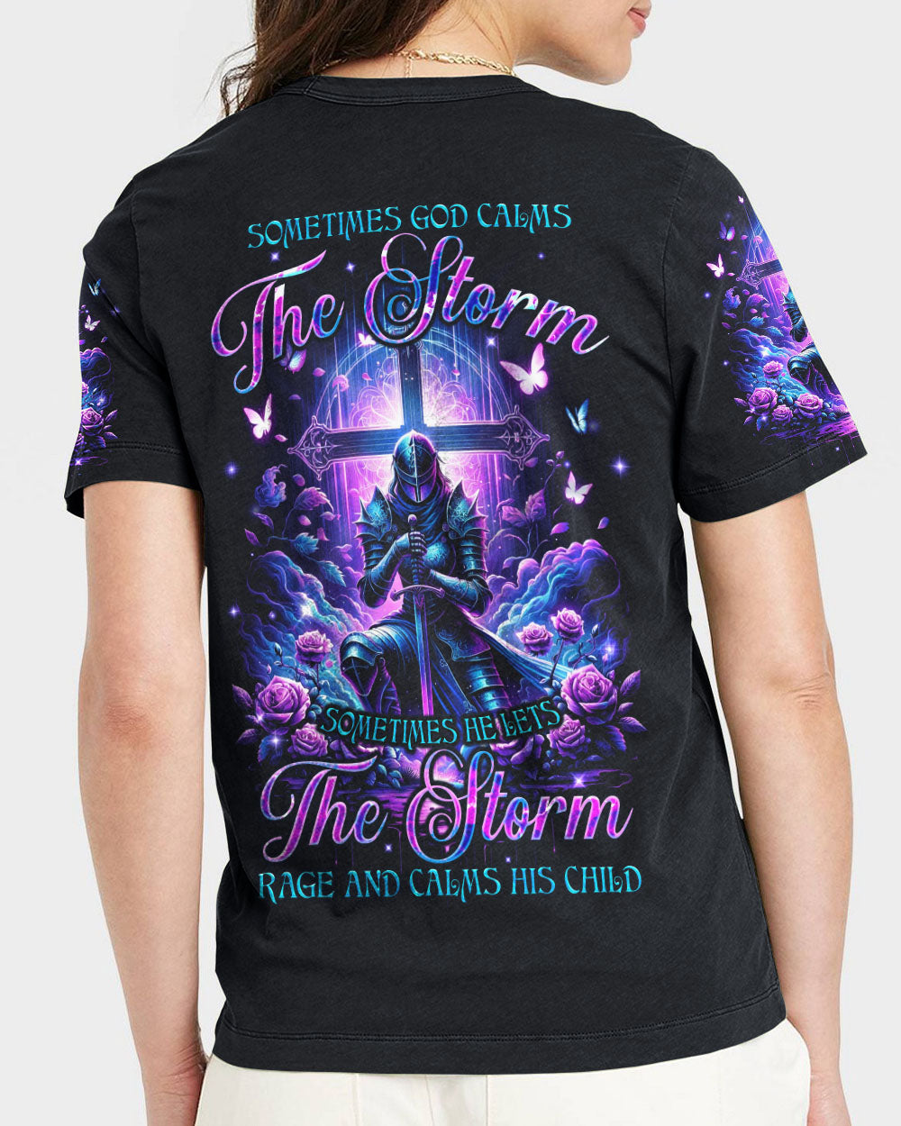 God Calms The Storm Women's All Over Print Shirt - Tyqy2812233