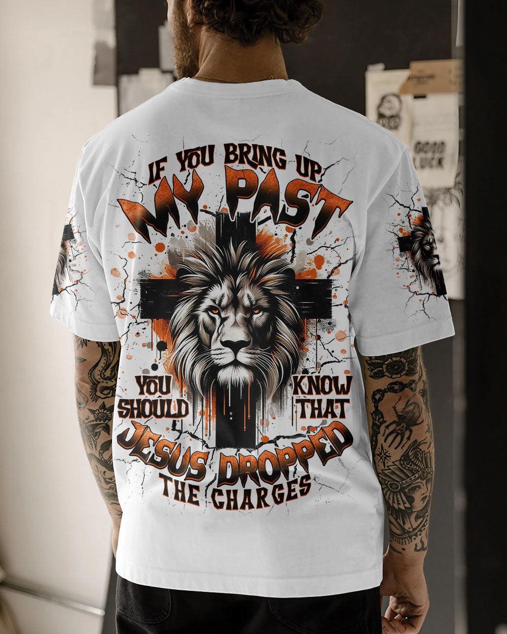 Jesus Dropped The Charges Lion Men's All Over Print Shirt   - Tlnt0710252