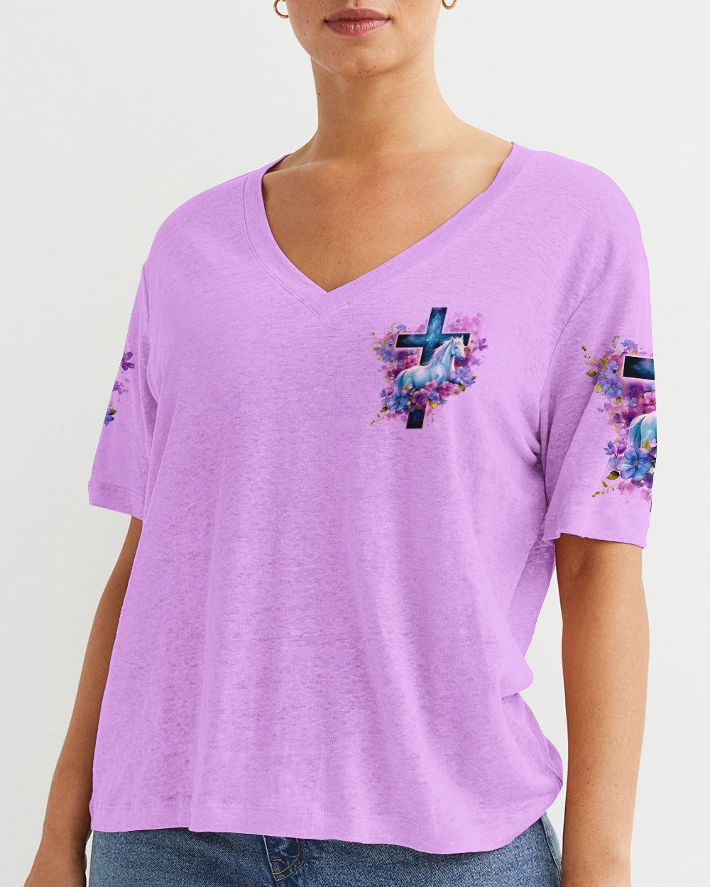 I Believe In God Horse Women's All Over Print Shirt - Tlno0201244