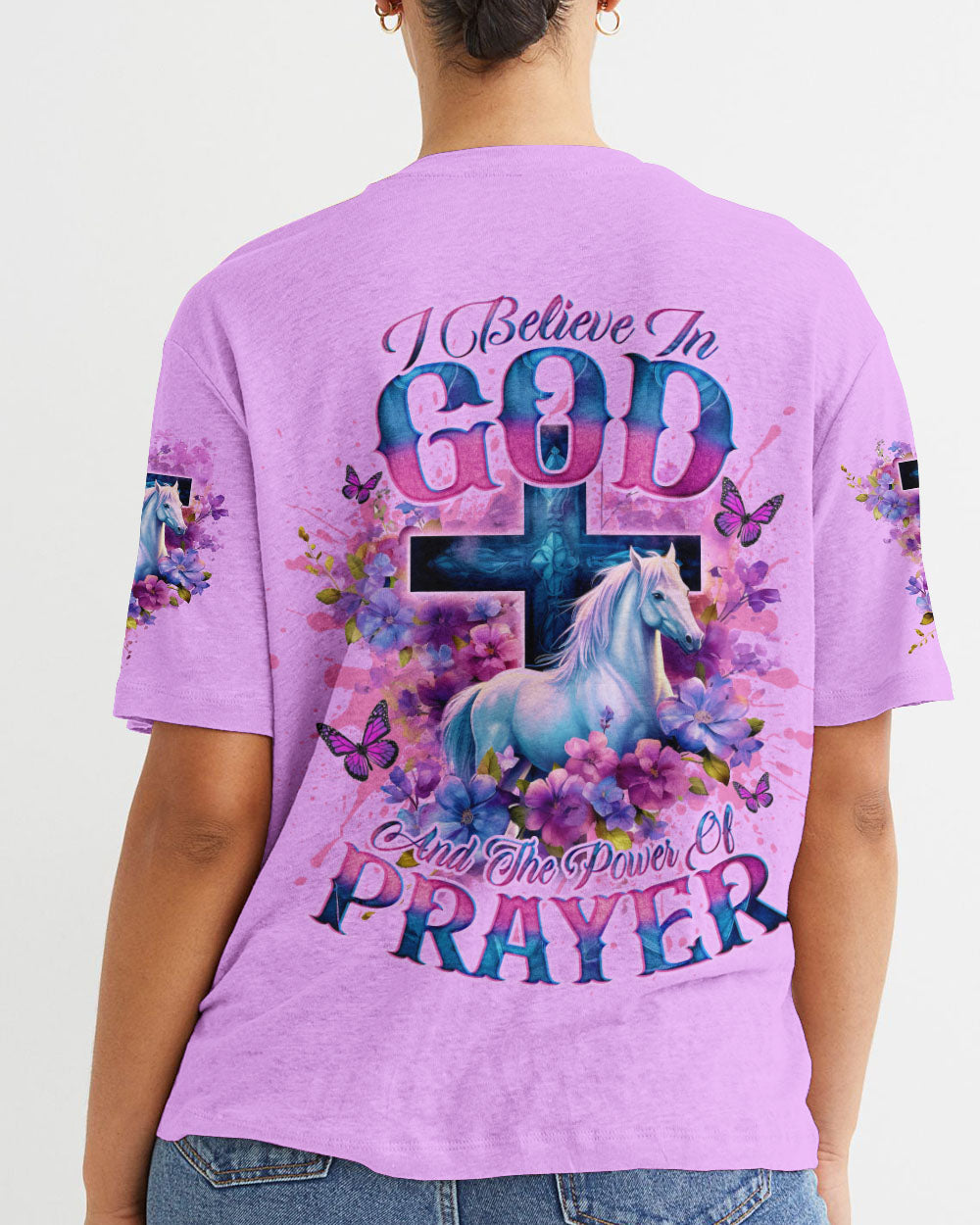 I Believe In God Horse Women's All Over Print Shirt - Tlno0201244