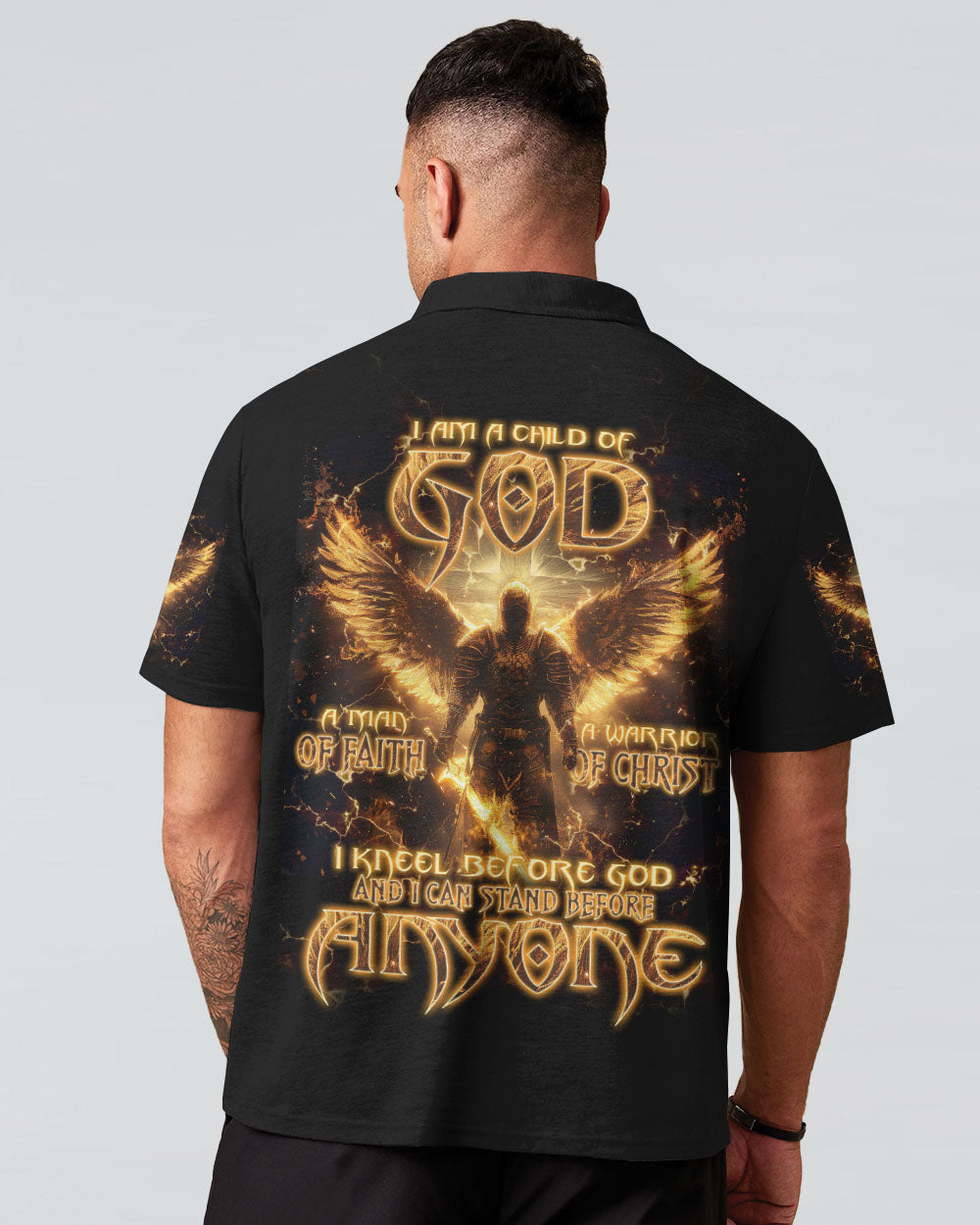 A Warrior Of Christ Fire Wings Men's All Over Print Shirt - Tlno0403242