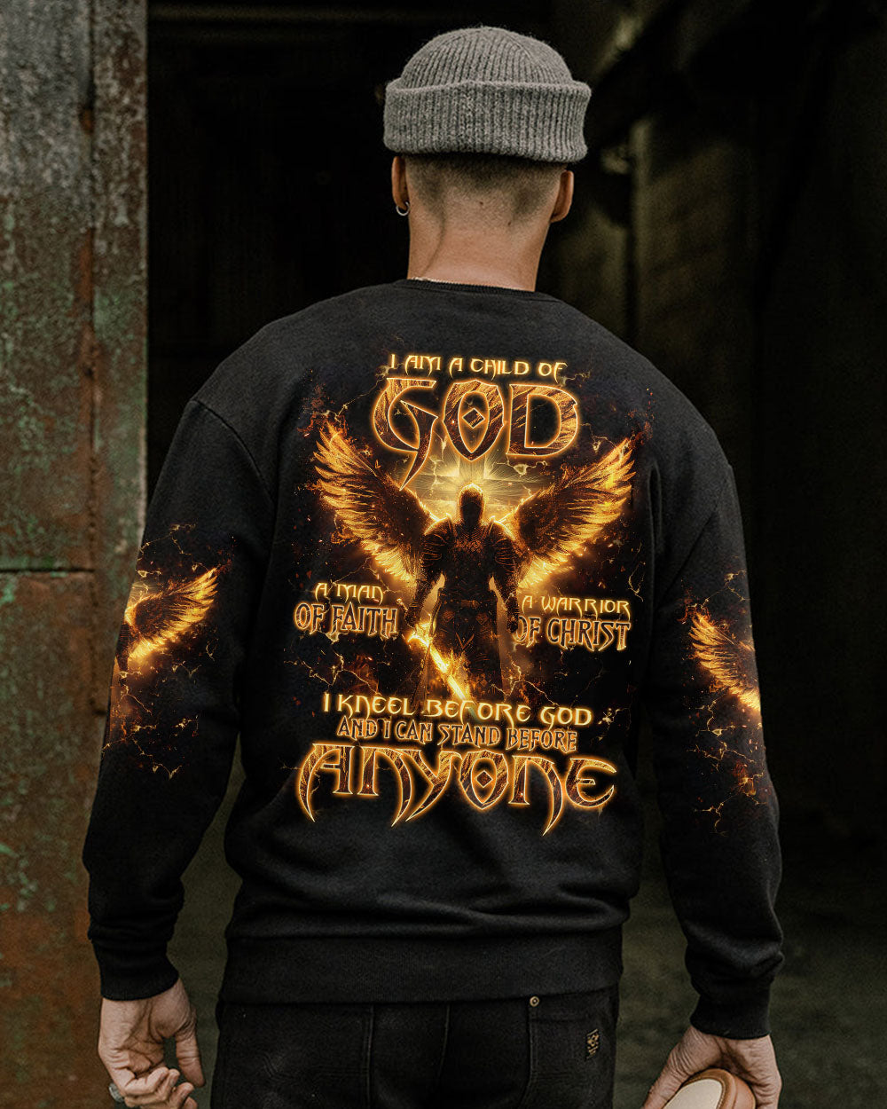 A Warrior Of Christ Fire Wings Men's All Over Print Shirt - Tlno0403242