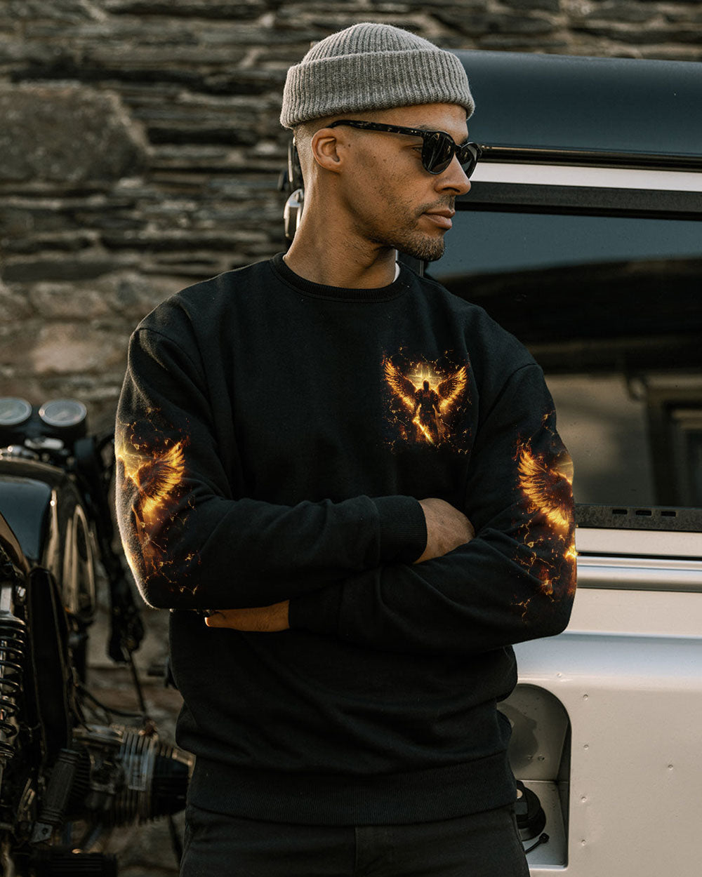 A Warrior Of Christ Fire Wings Men's All Over Print Shirt - Tlno0403242