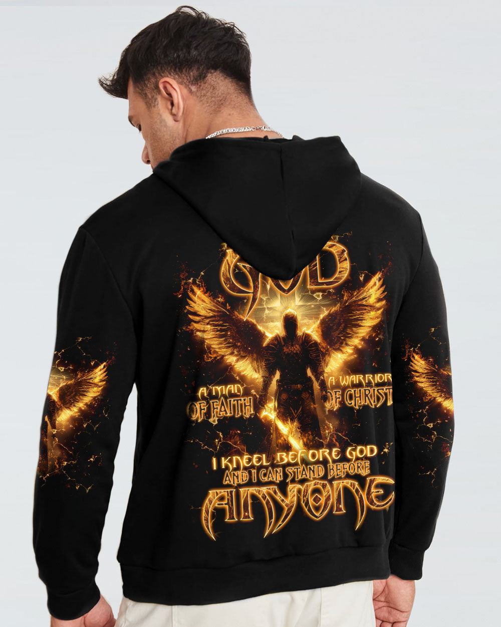 A Warrior Of Christ Fire Wings Men's All Over Print Shirt - Tlno0403242