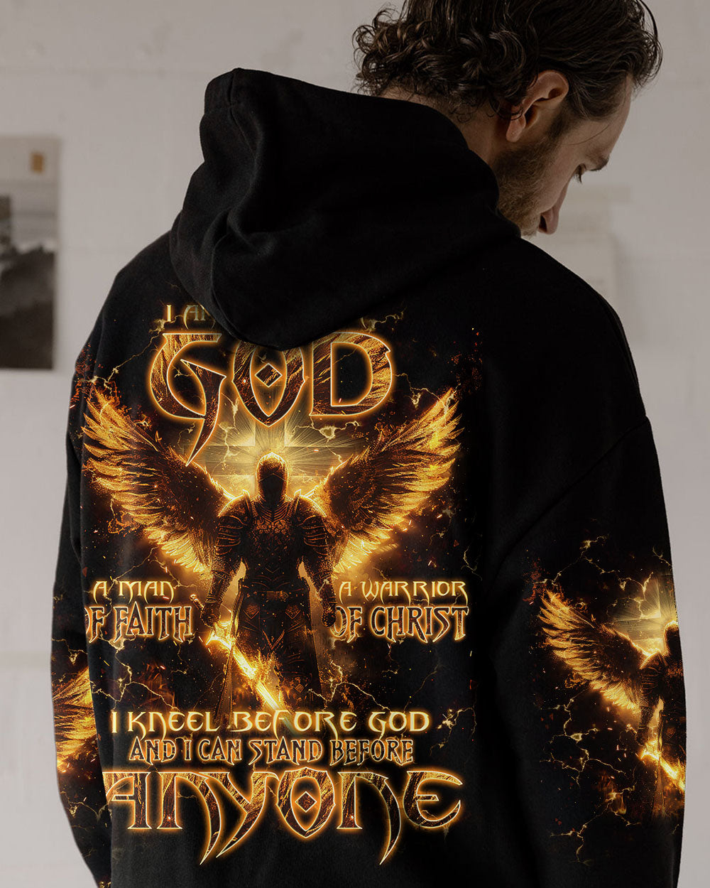 A Warrior Of Christ Fire Wings Men's All Over Print Shirt - Tlno0403242