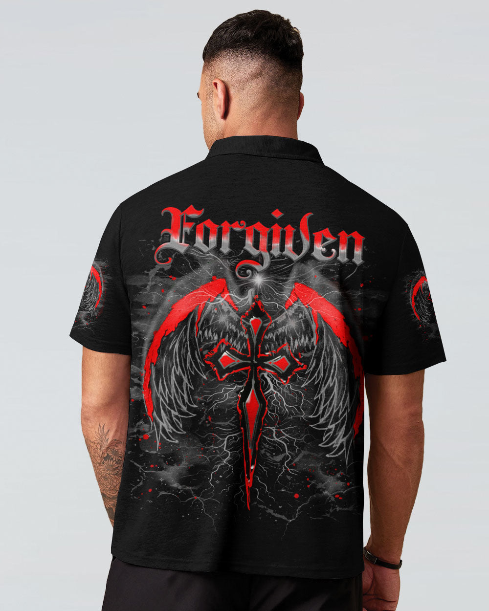 Forgiven Cross Wings Men's All Over Print Shirt - Tlno0503251